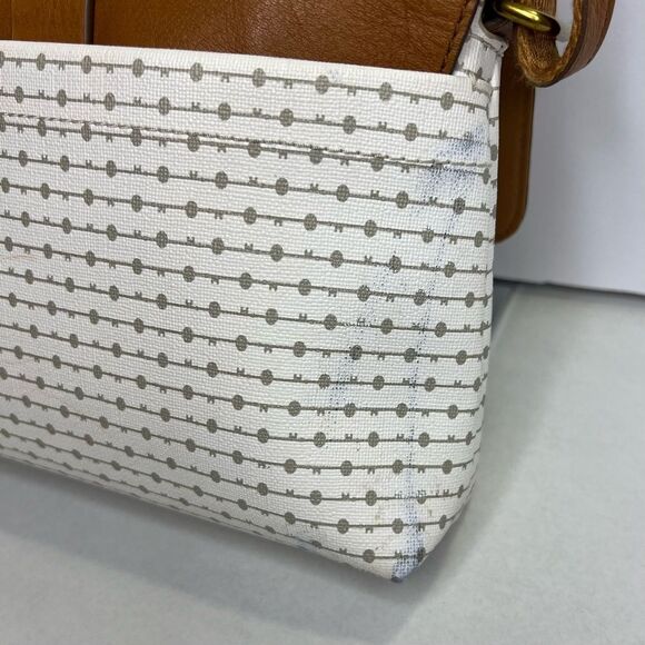 Fossil Kinley Brown/White/Grey Stripe Small Crossbody Women’s Bag - Picture 9 of 12